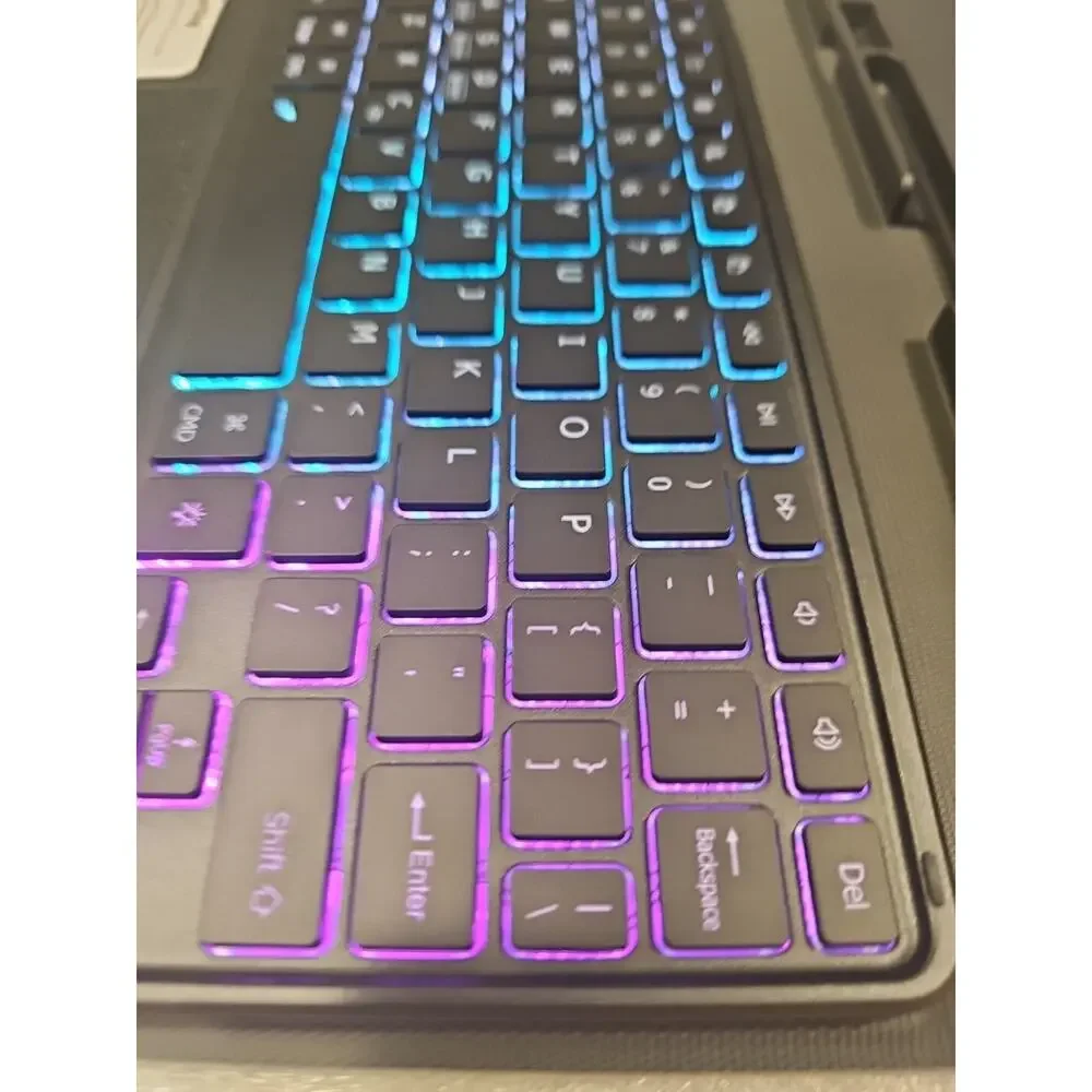 for 2024 iPad Pro 11-inch (M4) Case with Keyboard - 7 Color Backlit Detachable